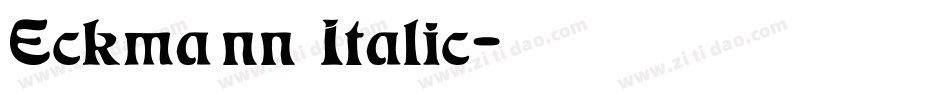 Eckmann Italic字体转换